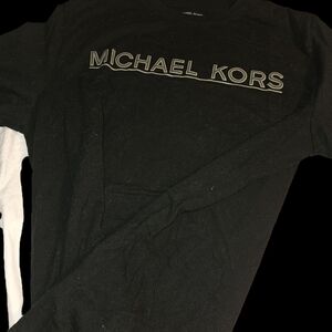 Michael Kors Logo Tee in Classic Black